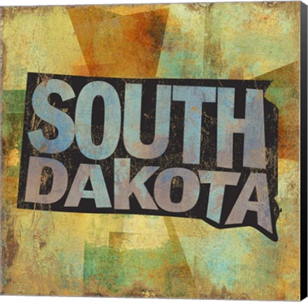 Framed South Dakota Print