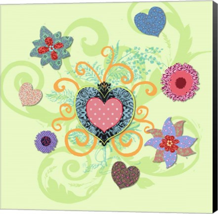 Framed Swirling Big Heart Print