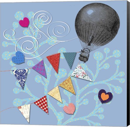 Framed Fly Away Balloon Print