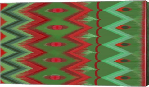 Framed Christmas Blast Ikat I Print