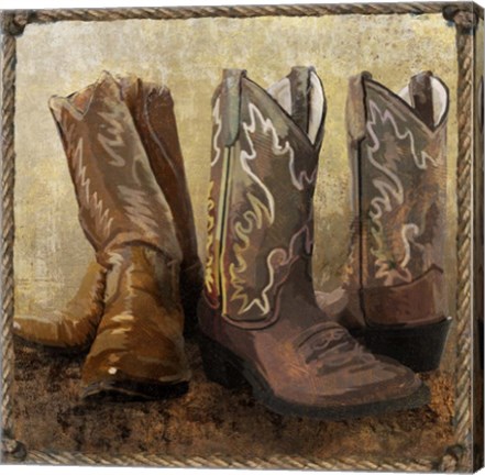 Framed Roped In Boots Print