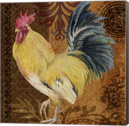 Framed Belle Rooster II Print