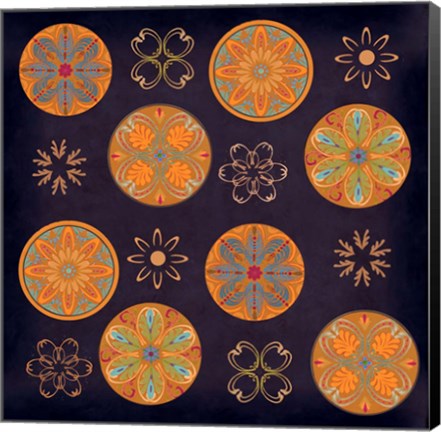 Framed Terra Golden Pattern Print