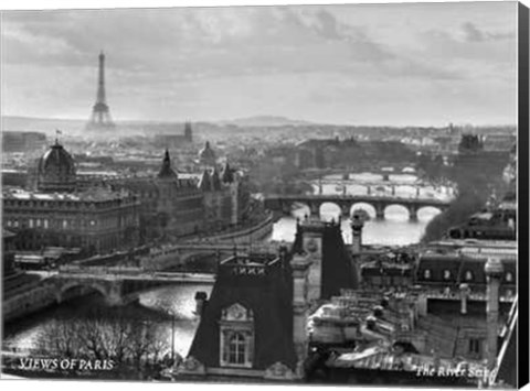 Framed Views of Paris the River Seine Print