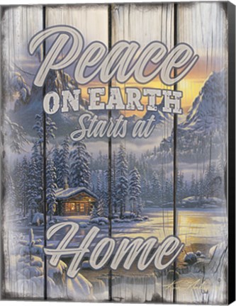 Framed Peace on Earth Starts at Home Print