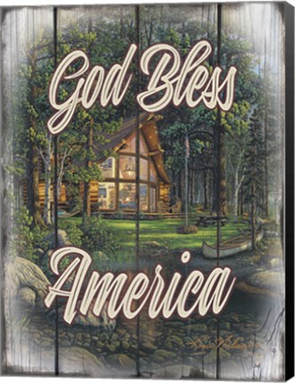 Framed God Bless America Print