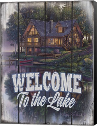 Framed Welcome to the Lake Print