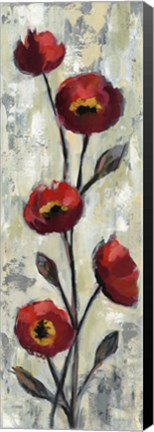 Framed Simple Red Floral II Print