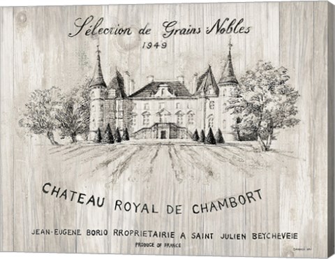 Framed Chateau Chambort on Wood Print