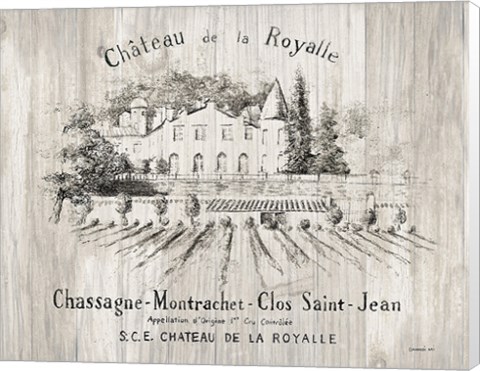 Framed Chateau Royalle on Wood Print