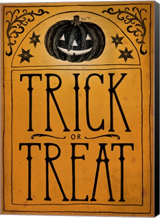 Framed Vintage Halloween Trick or Treat Print