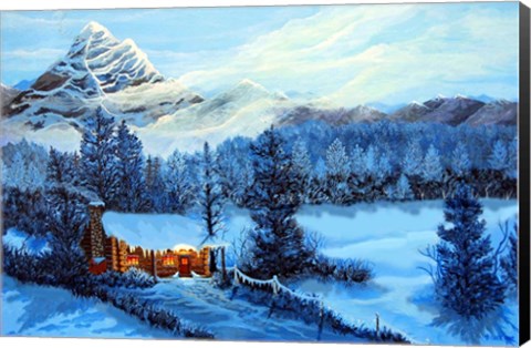 Framed Cozy Cabin Print