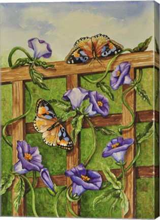 Framed Monarchs &amp; Hydrangeas Print