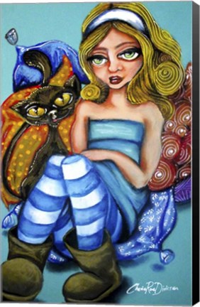 Framed Alice In Ugg Boots Print