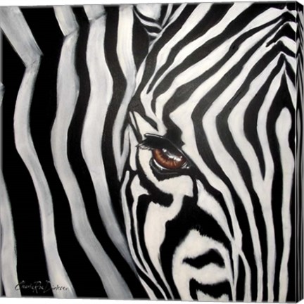 Framed Zebra Face Print