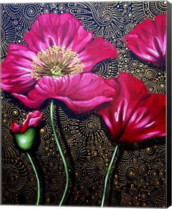 Framed Red Poppies Print
