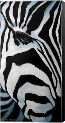Framed Zebra Long Face Print