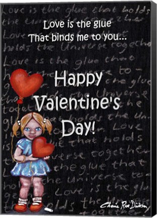 Framed Love is the Glue Valentines Day Print