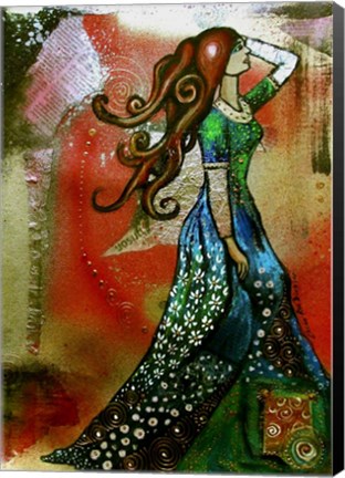 Framed Patchwork Girl Print