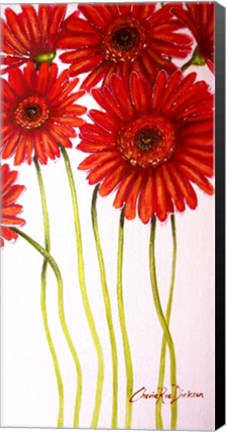 Framed Red Gerberas Print