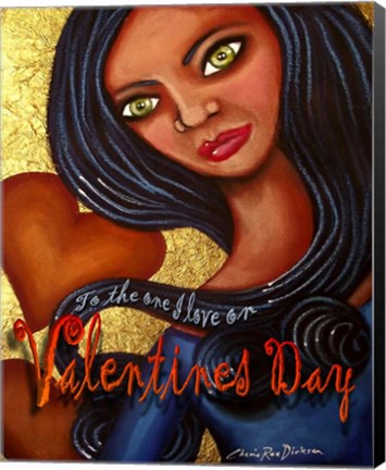 Framed Valentine Girl II Print