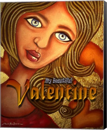 Framed Valentine Girl Print