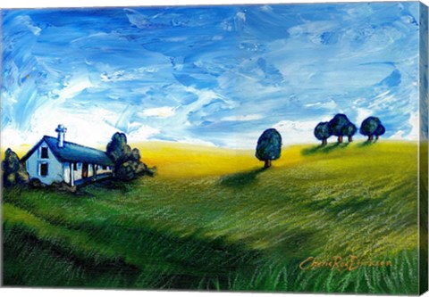 Framed Countryside Cottage Print