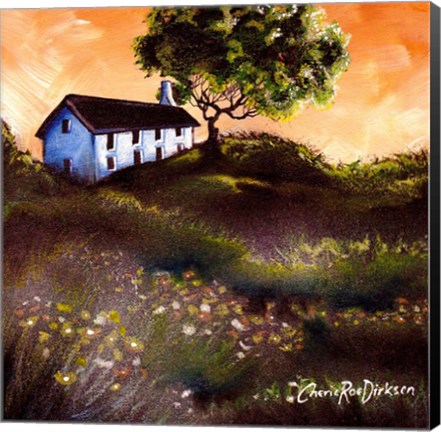 Framed House in The Fields 2 Print