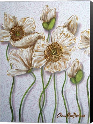 Framed White Poppies Print