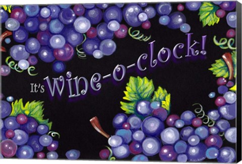 Framed Wine O&#39;Clock Grapes Print
