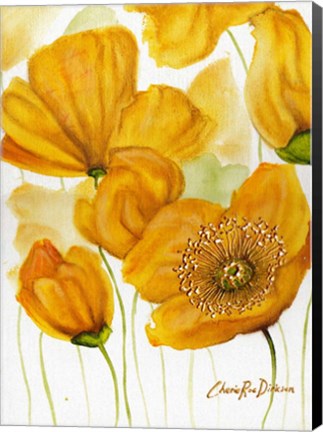 Framed Yellow Poppies Print
