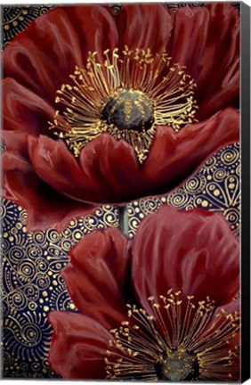 Framed Two Red Poppies Print