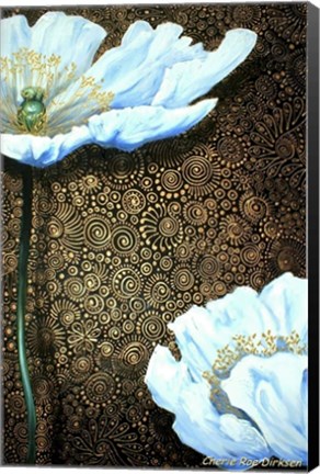 Framed White Poppies Print