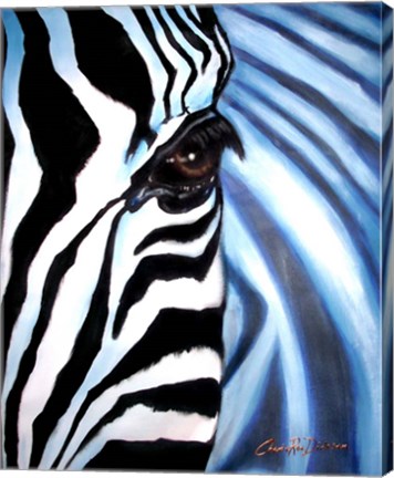 Framed Zebra Face Print