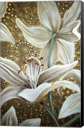 Framed Lilies On Parade Print
