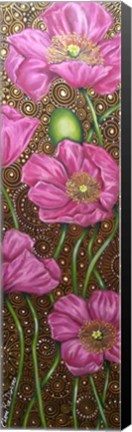 Framed Long Pink Poppies Print