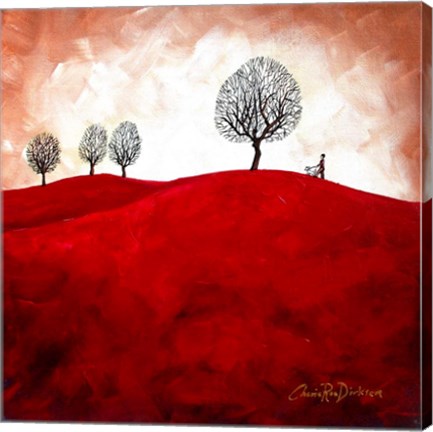 Framed Walking the Dog Print