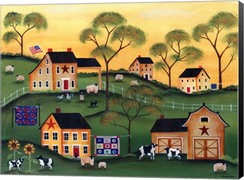 Framed American Sunshine Country Farm Print