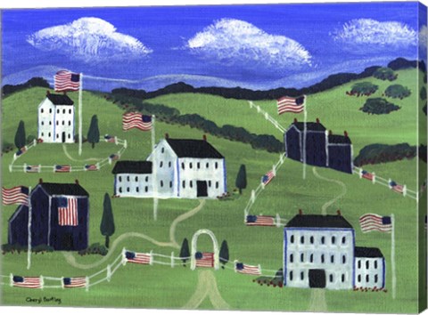 Framed American Village Print