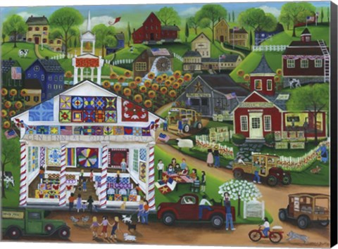 Framed Centennial Quilt Show Print