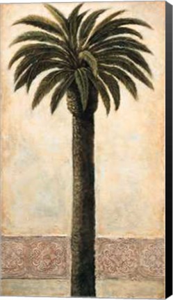 Framed Silhouette Palms I Print