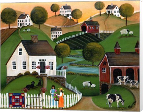 Framed Flower Lady Dairy Farm Print