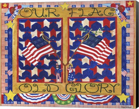 Framed Our Flag Old Glory Print
