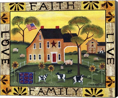 Framed Faith Family Live Love Lang Print