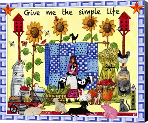 Framed Give me the Simple Life Lang Print