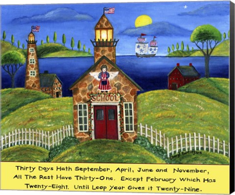 Framed School Lighthouse Lang Print