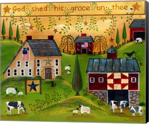 Framed God Shed His Grace on Thee Lang 2018 Print