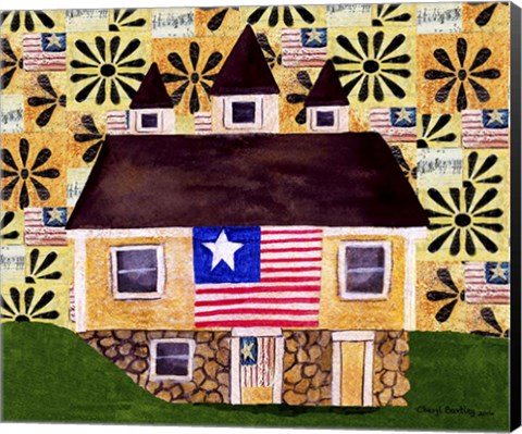 Framed One Flag One Land Print