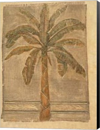 Framed Jute Palm I Print