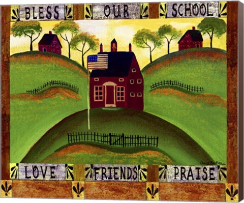 Framed Bless our School Print